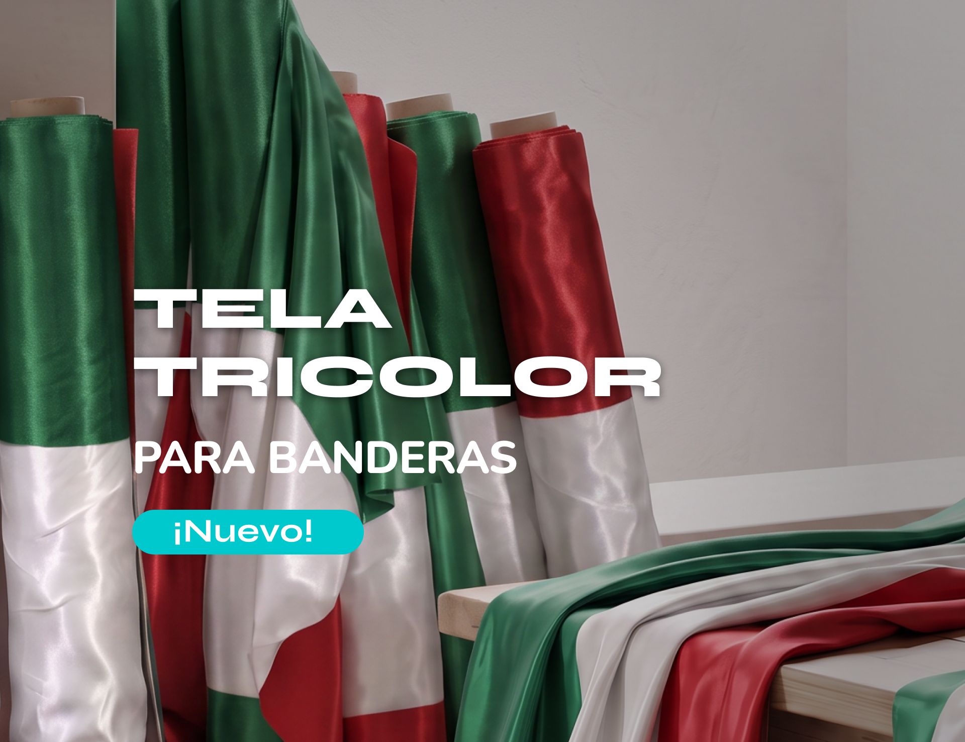 Tela Tricolor Verde Blanco Rojo Arletex