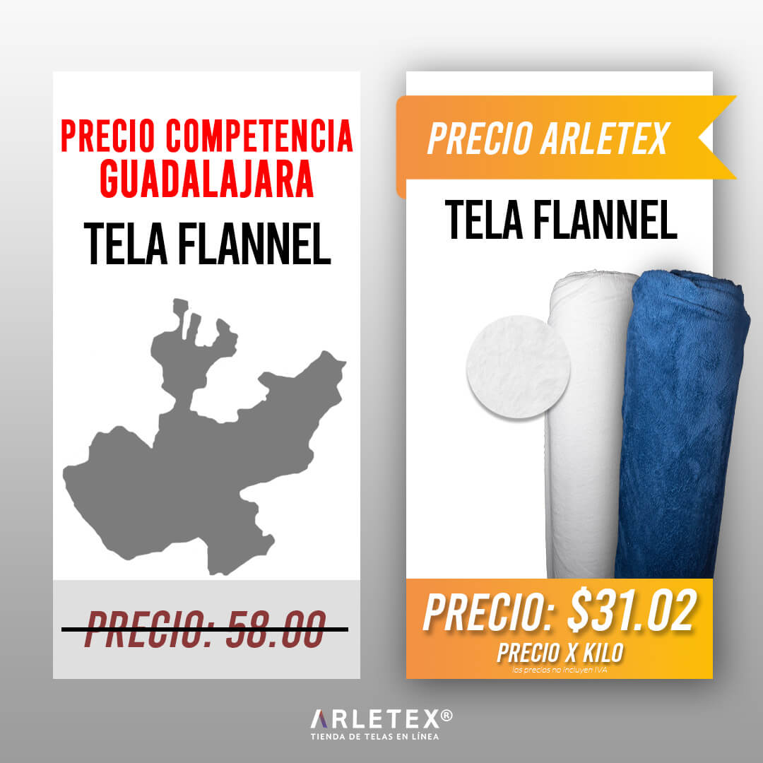 Precio Flannel En Guadalajara Arletex