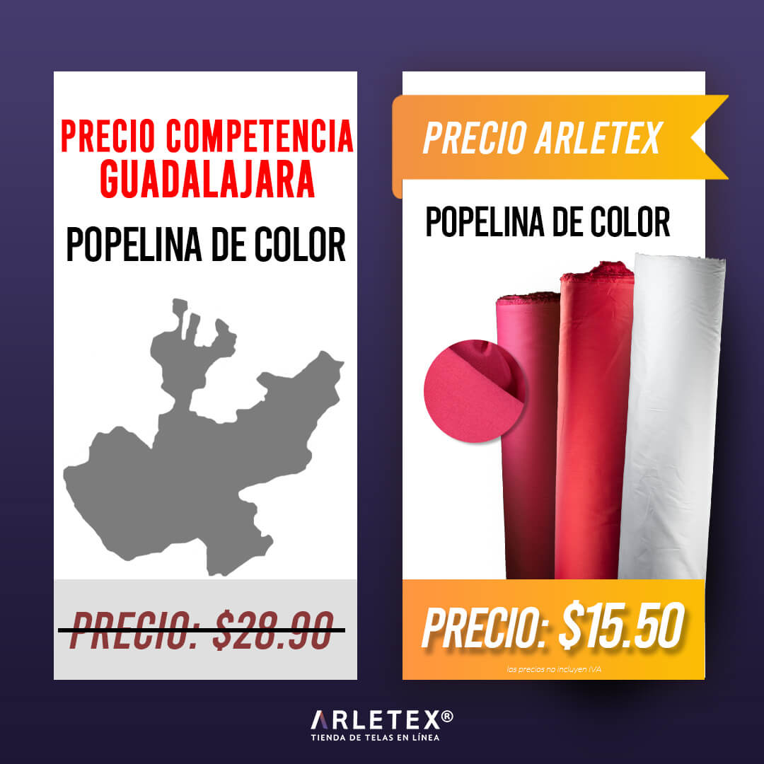 Precio Popelina Color En Guadalajara Arletex