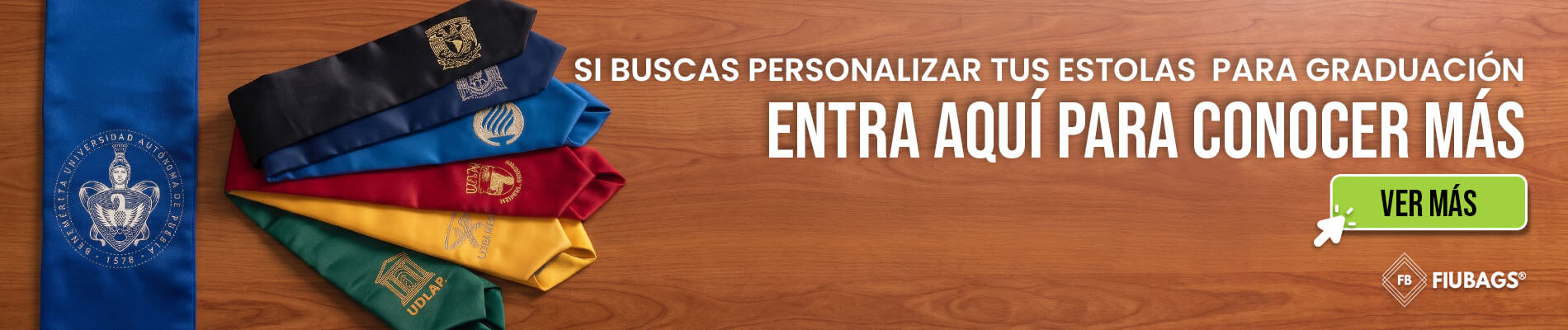 Estolas de graduación personalizadas en Fiubags