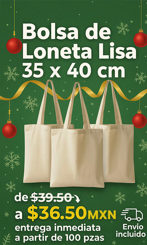 Bolsa de loneta lisa 34*40