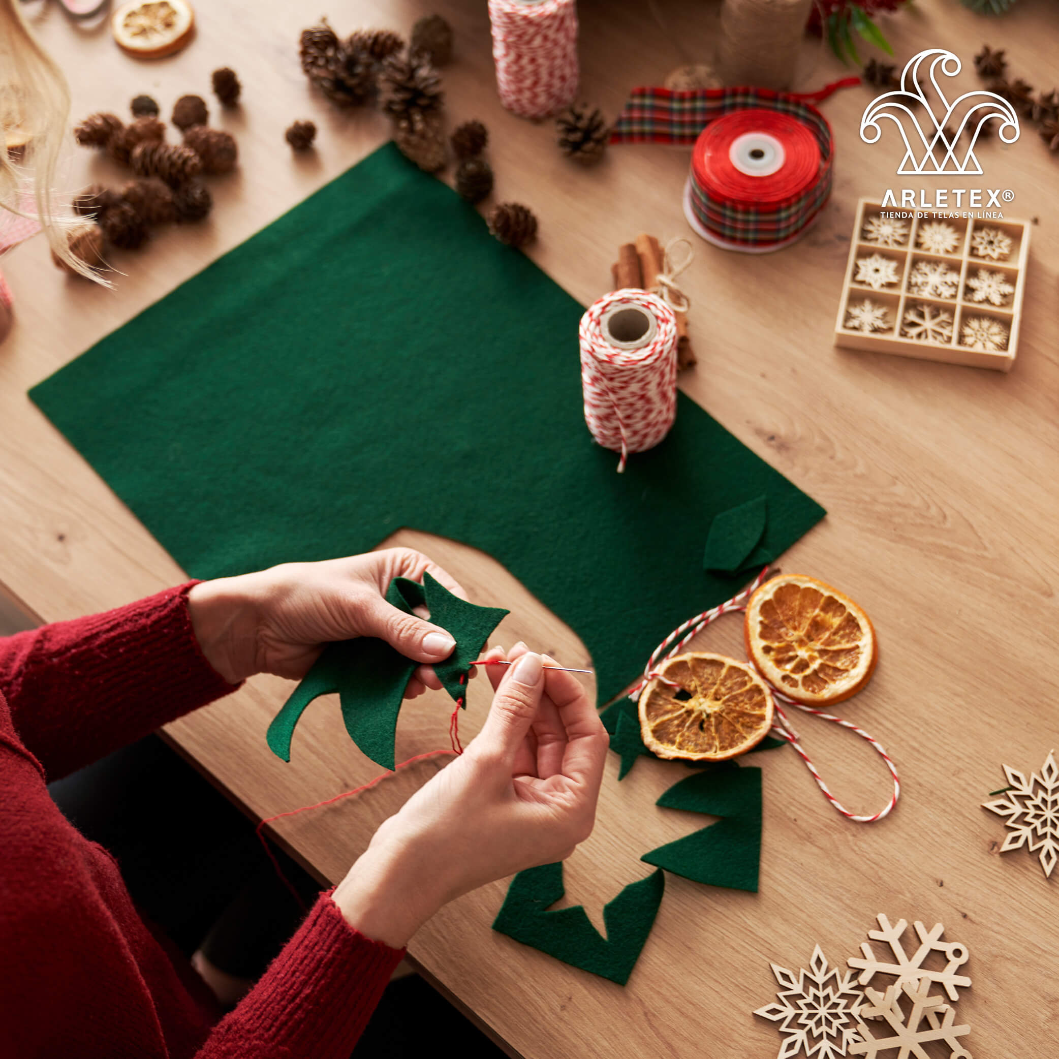 Telas De Navidad Para Decorar Tafetán