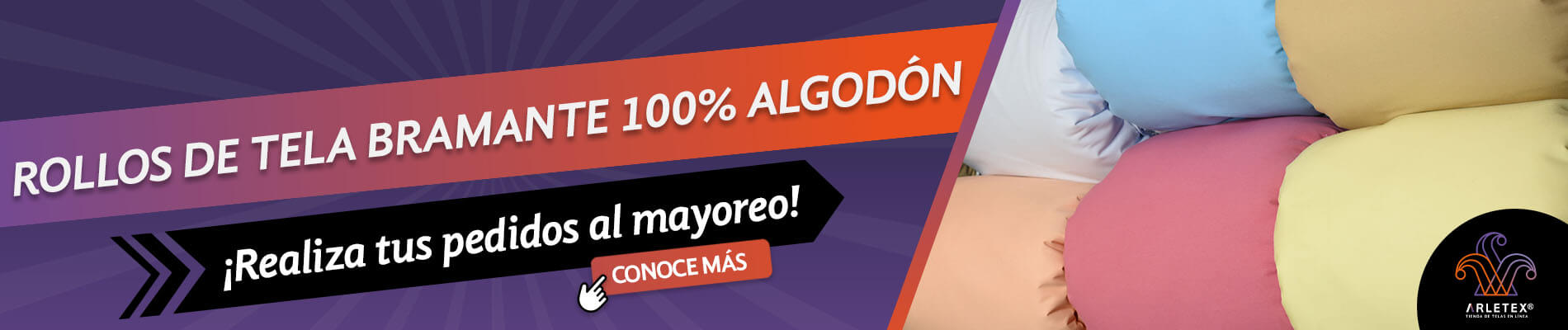 Banner Rollos Tela Bramante 100% Algodón