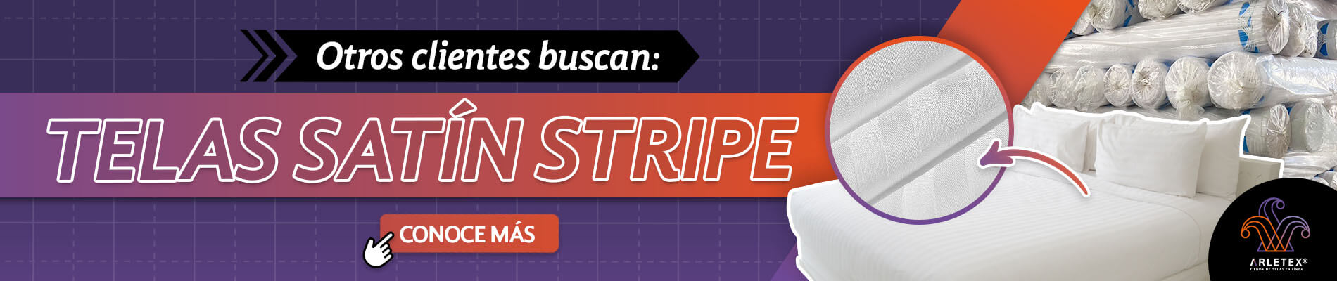 Banner Tela Satín Stripe
