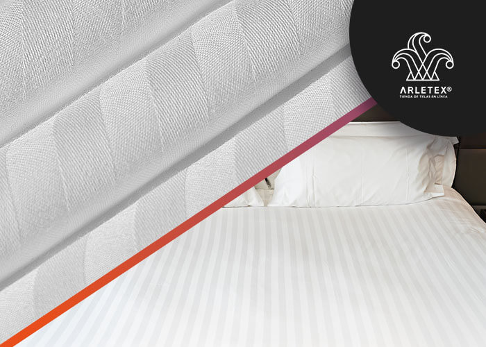 Tela Satín Stripe Para camas premium