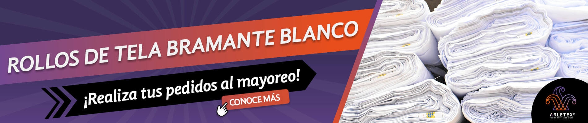 Banner Rollos Tela Bramante Blanco