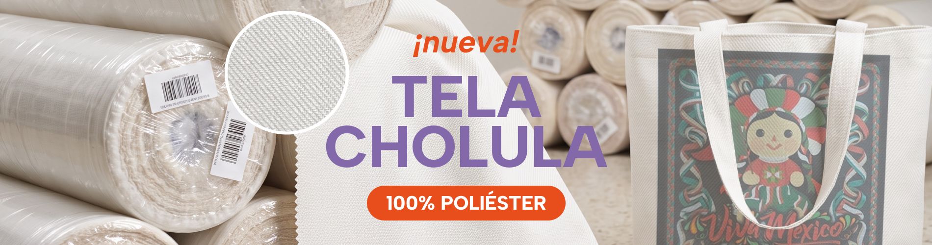 Tela Cholula Arletex por rollo