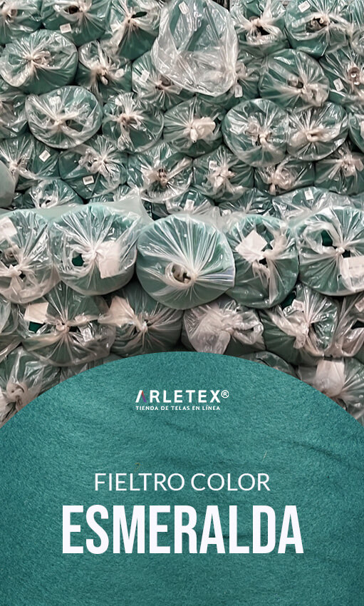Fieltro Color Verde Esmeralda