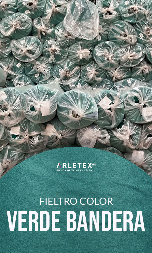 Fieltro Color Verde Bandera