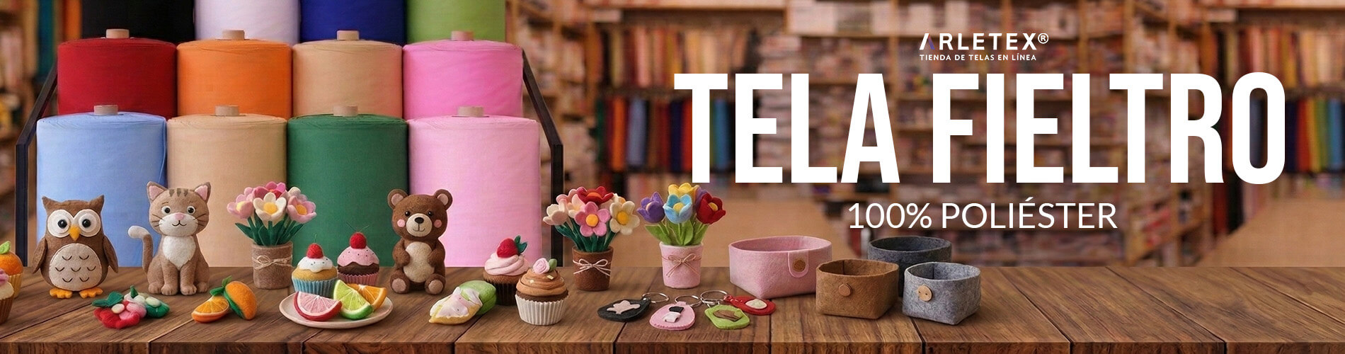 Slide Telas Fieltro