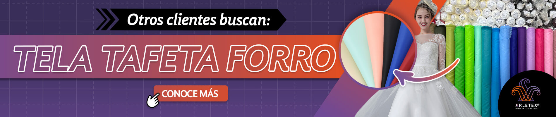 Banner Otros Clientes Buscan Tafeta Forro