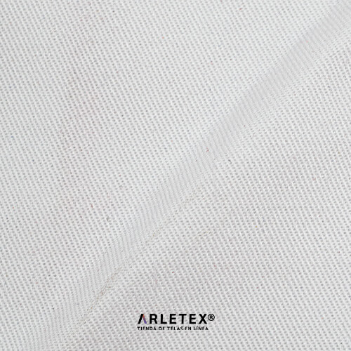 Tela Gabardina Camisera Color Blanco Arletex