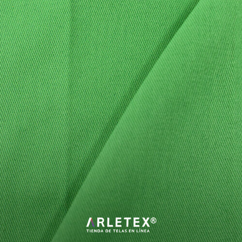 Tela Gabardina Color Verde Neon