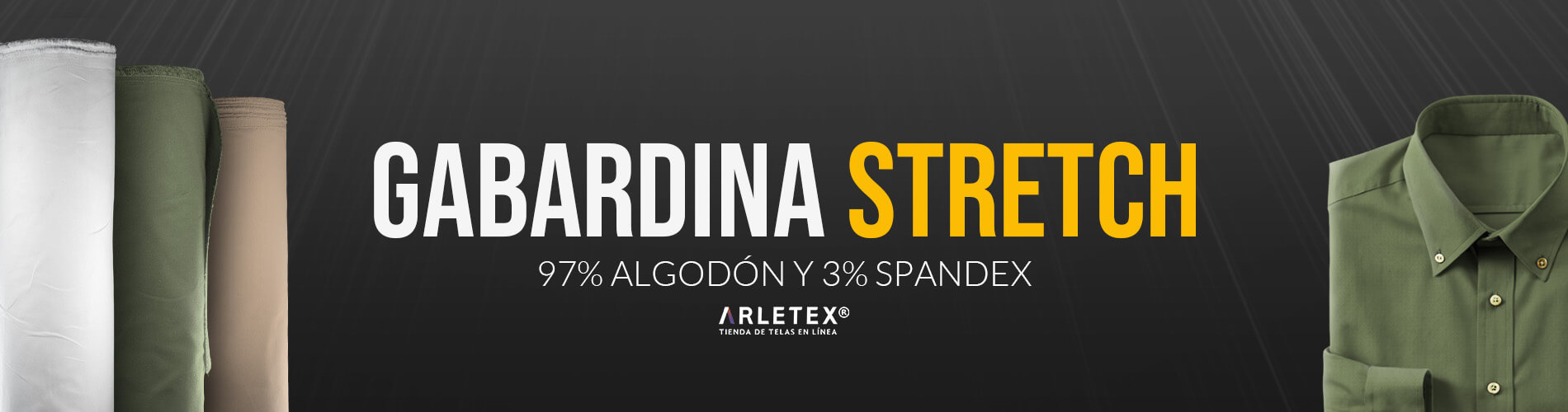 Slide Tela Gabardina Stretch