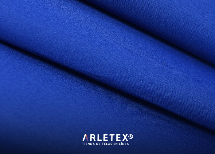 Tela Pongee color azul rey