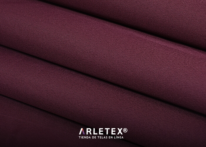 Tela Pongee color vino