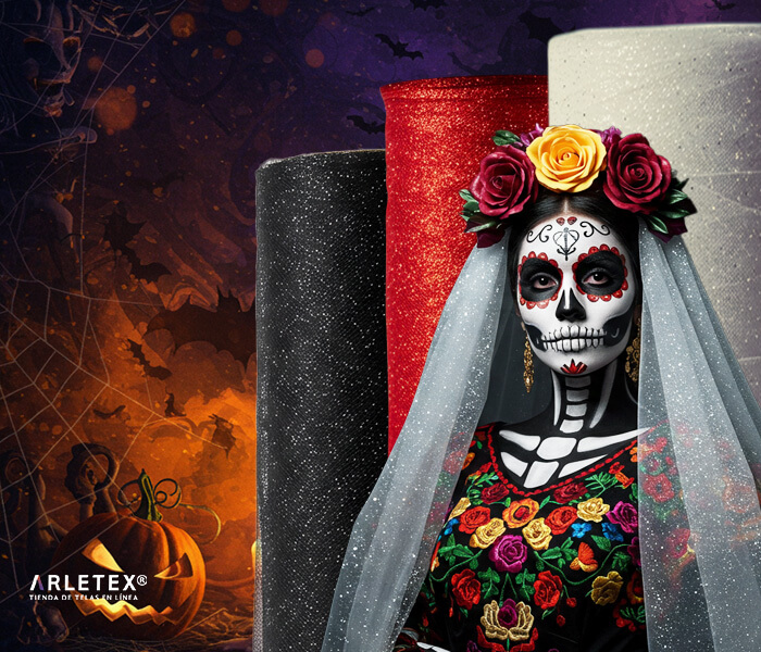 Disfraz con tul glitter brillante