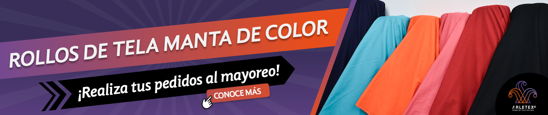 Banner Rollos Tela Manta De Colores
