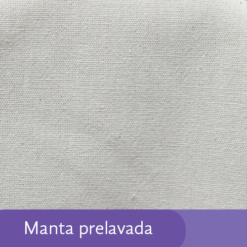 Comparación de la tela manta prelavada frente a la manta cruda