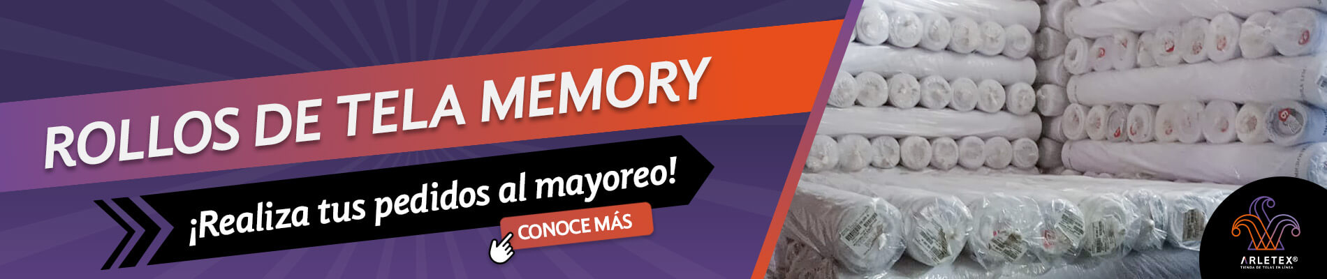 Banner Rollos Tela Memory