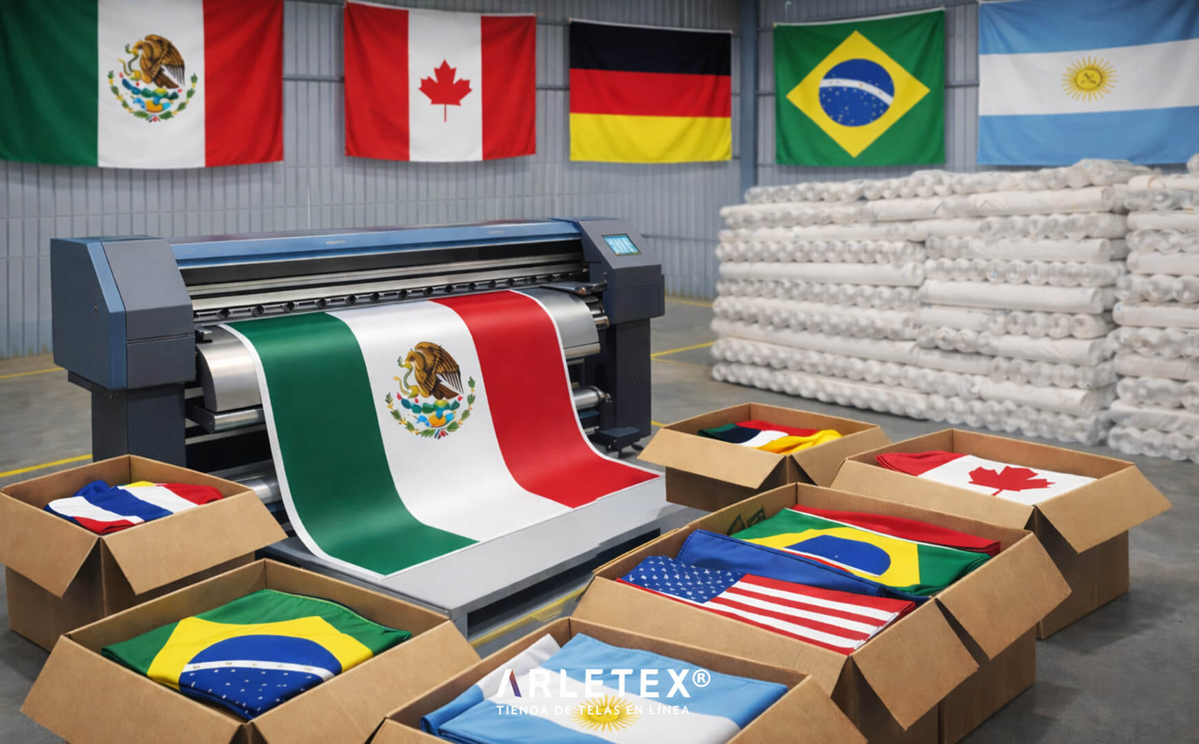 Tela para banderas sublimadas