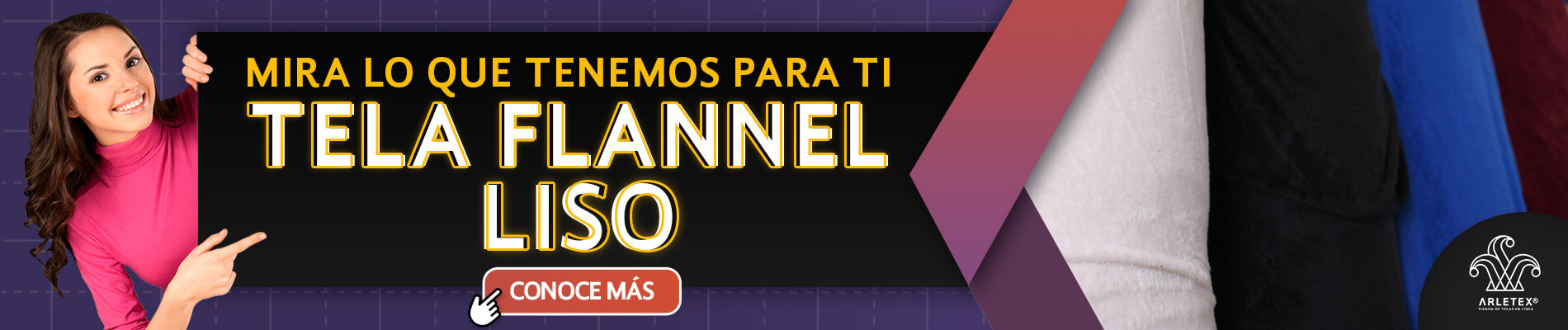 Banner Tela Flannel Liso