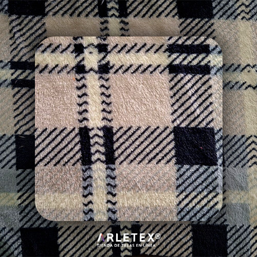 Flannel Cuadros Beige-Negro Arletex