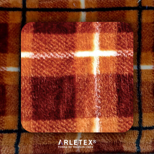 Flannel Cuadros Naranja