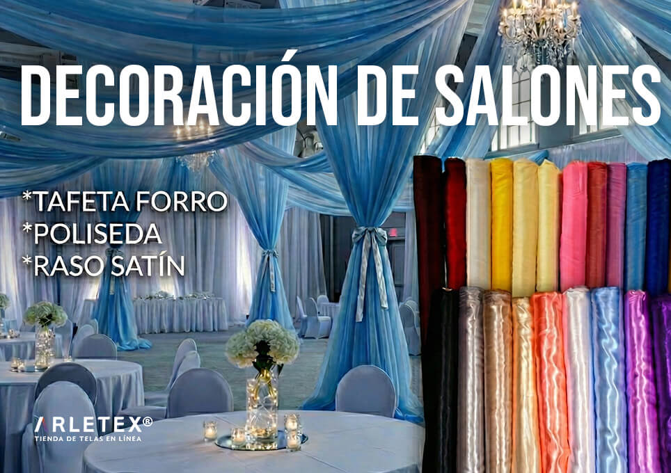 Tela poliéster para decoración de salones