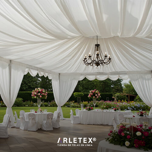 Tela pongee para decoración de eventos