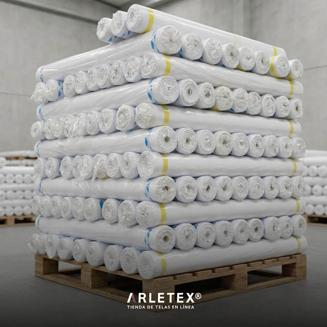 Rollos de popelina blanca al mayoreo