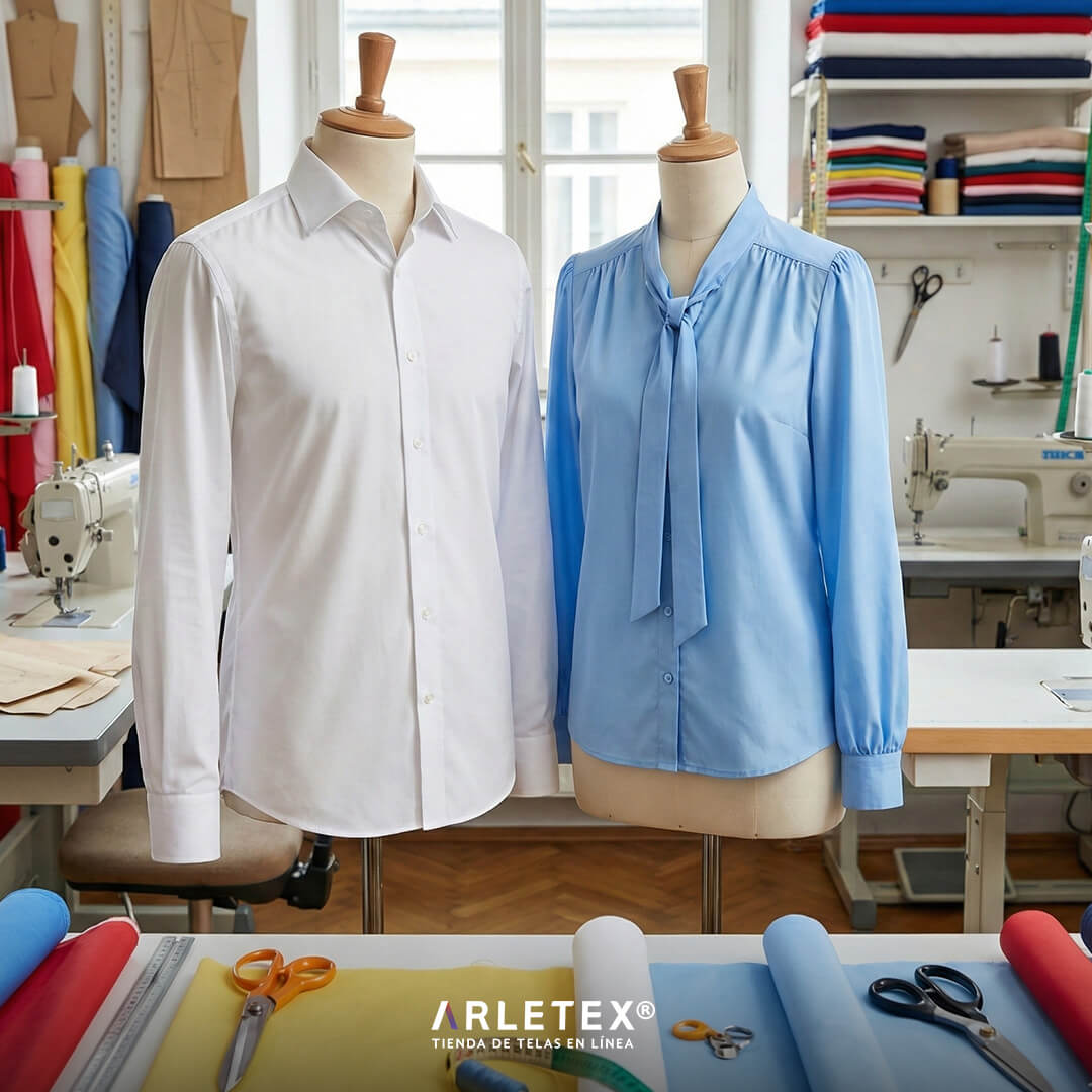 Camisas y blusas de popelina