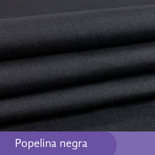 Tela popelina negra por rollo