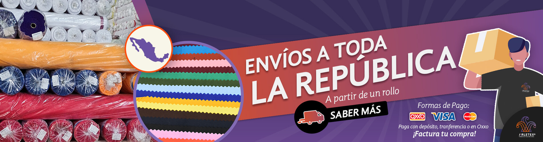 Banner Envíos Telas Popelina Stretch