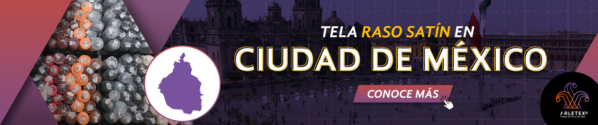 Tela Raso Satín En Ciudad De México