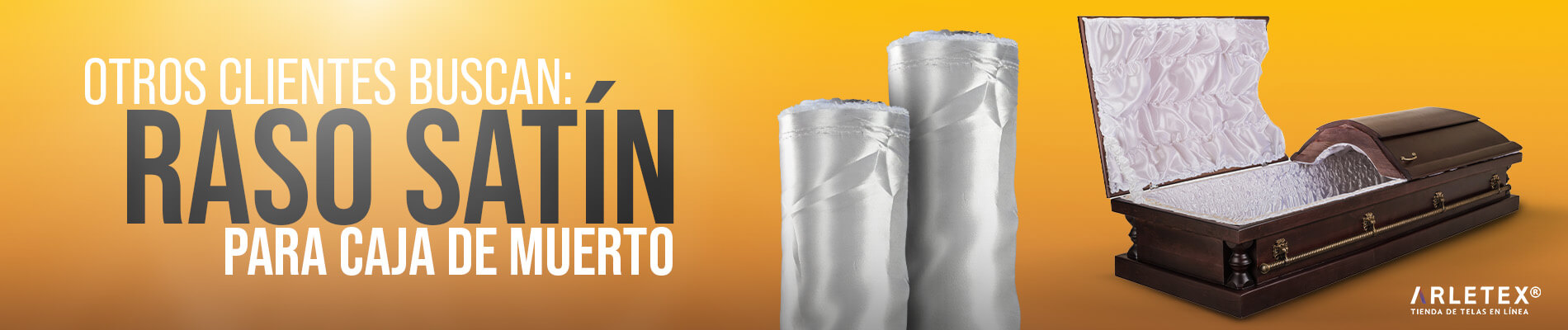 Tela Raso Satín Para caja de muertos