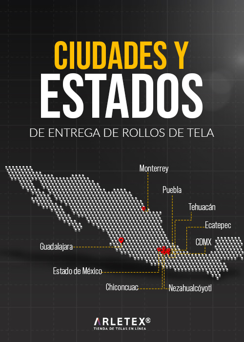 Ciudades y Estados de Entrega de Rollos de Tela