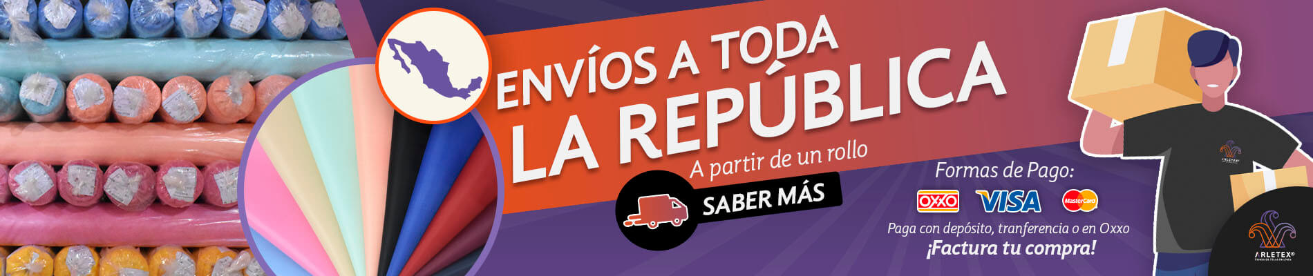 Banner Envíos Tela Tafeta Forro