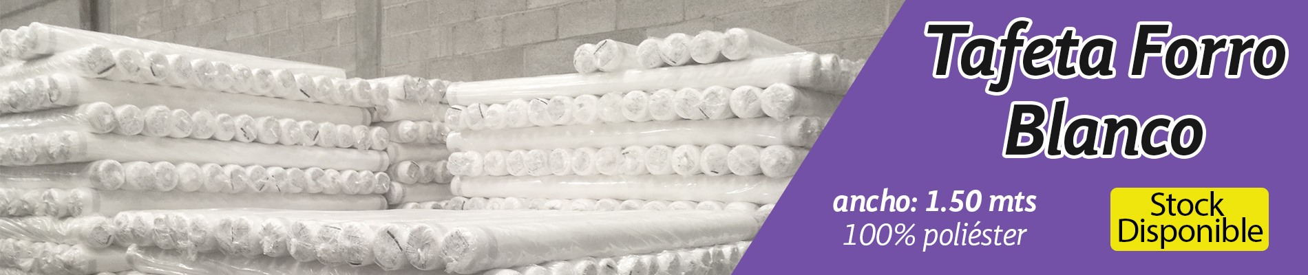 Banner Tafeta Forro Blanco