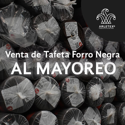 Venta De Tela Tafeta Forro Negro Por Mayoreo