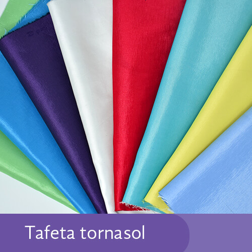 Tafeta tornasol de colores por mayoreo