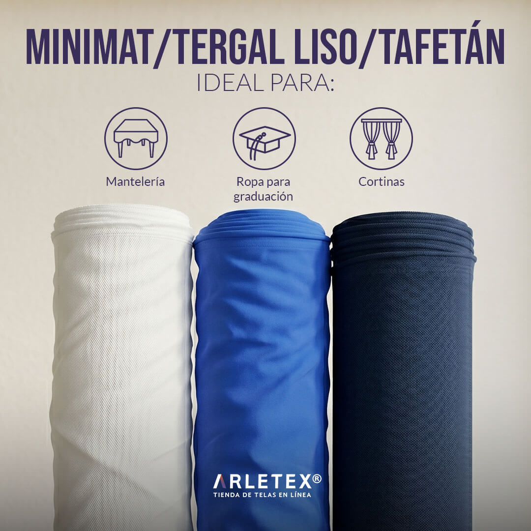 Tela Minimat, Tergal Liso y Tafetán