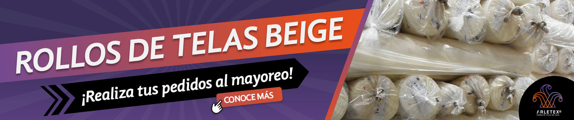 Rollos De Tela Beige