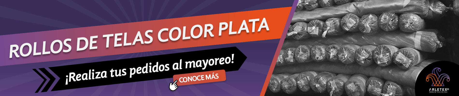 Rollos De Tela Color Plata