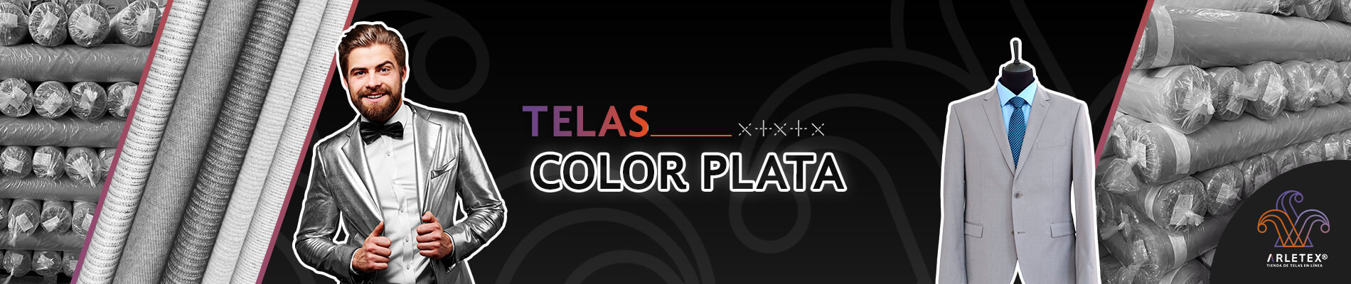 Slide Tela Color Plata