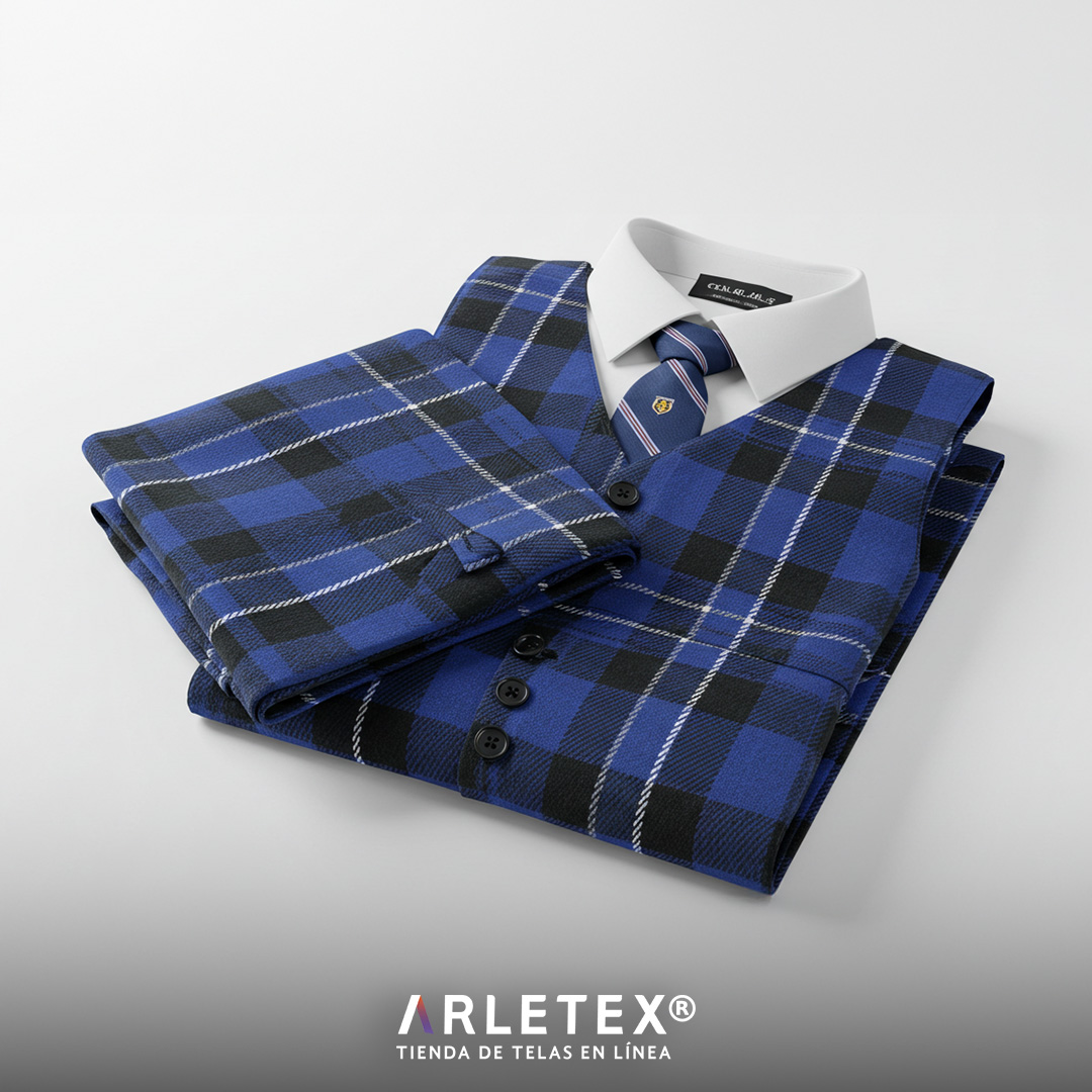 Tela escocesa para uniforme
