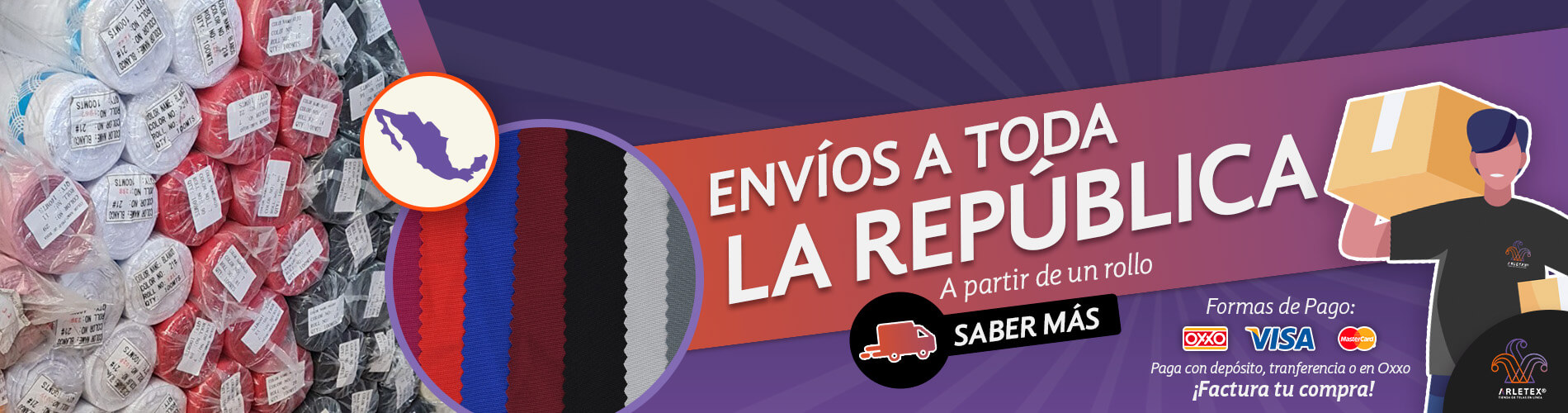 Banner Envíos Tela Four Way