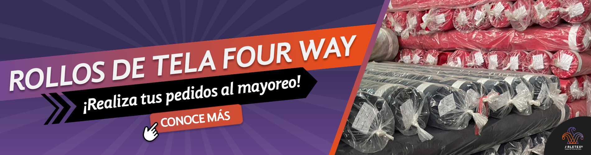 Banner Rollos Tela Four Way
