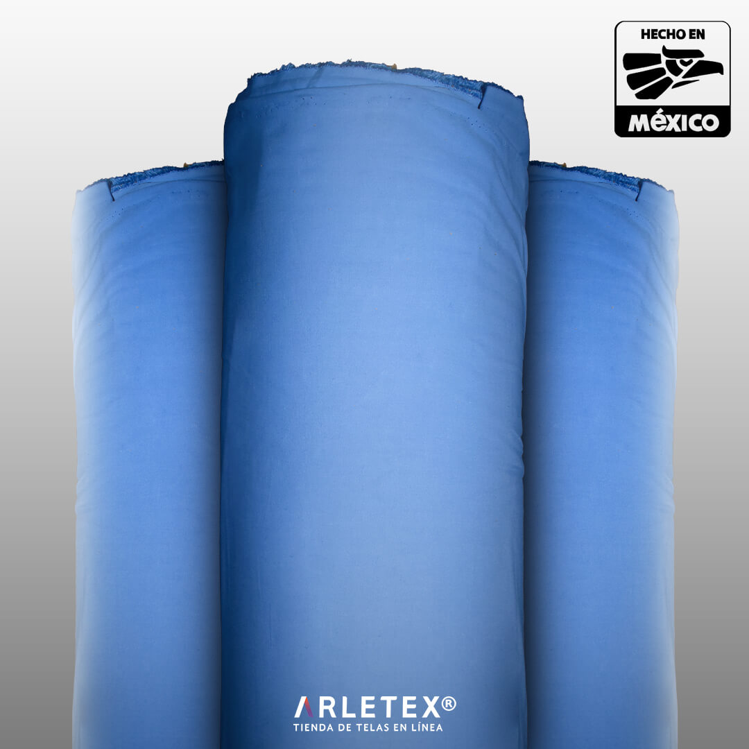 Tela Gabardina 50-50 Azul Francia Arletex