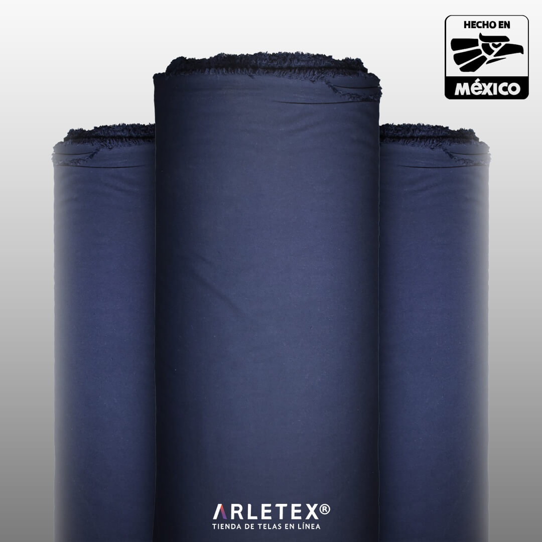 Tela Gabardina 50-50 Azul Marino Arletex